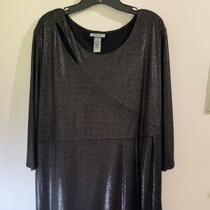 Night Out Pewter Shimmer Dress with Cut Out 26/28